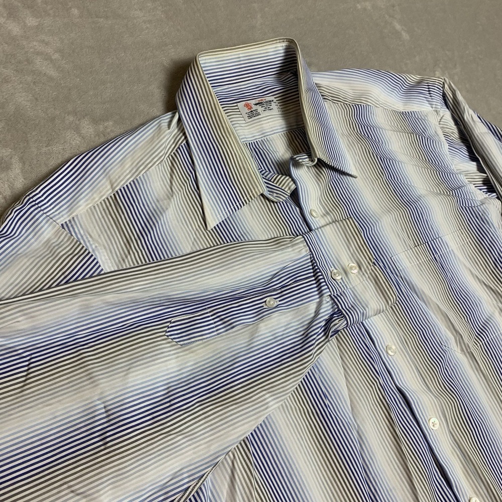 Turnbull & Asser Dress Shirt Mens XL Striped Button Up Cotton Work Formal